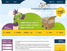Tablet Screenshot of entertainingbabies.com